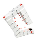 Transformador de corriente nucleo partido 1500/5A 7,5VA clase 0,5, serie KBU 812, Medidas Barra 1: 80 x 120 mm