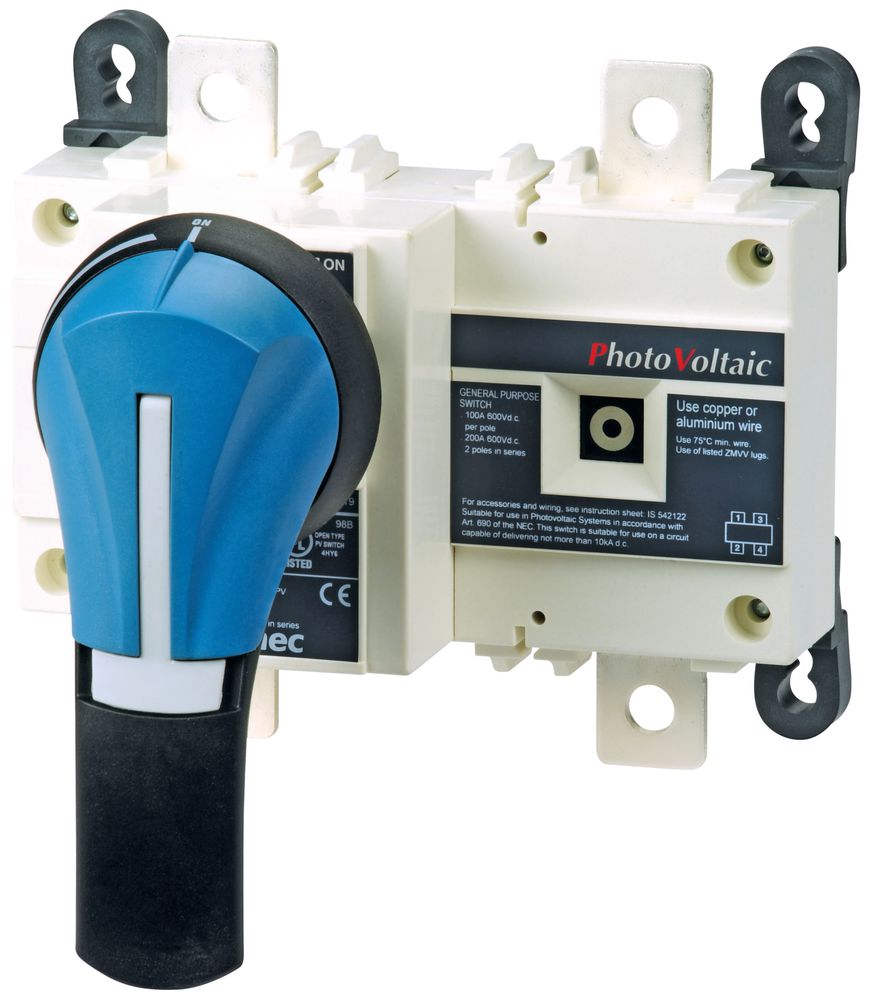 Interruptor - seccionador 1000VDC SIRCO PV, marca Socomec (Francia)