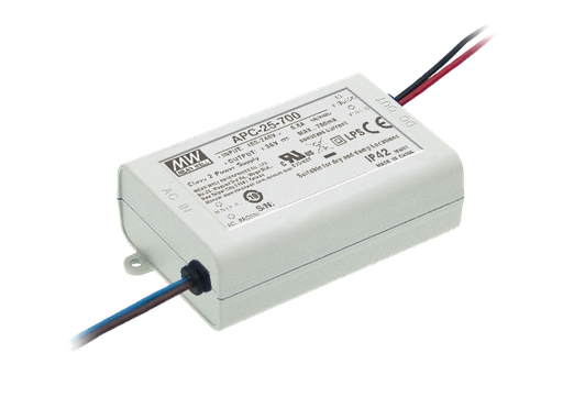 Driver LED plástico corriente 25W APC-25