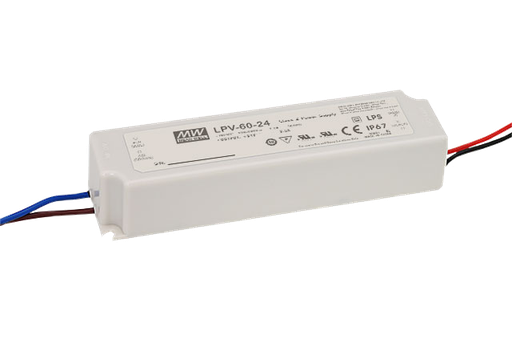 Driver LED plástico voltaje 60W LPV-60