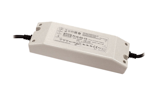 Driver LED plástico voltaje PFC 60W PLN-60