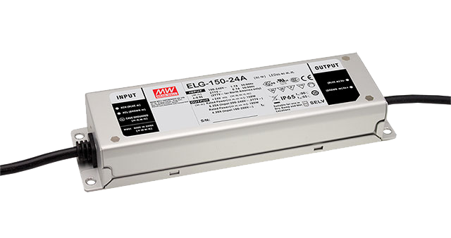 Driver LED carcasa metálica voltaje PFC opcional DALI 150W ELG-150