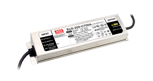 Driver LED carcasa metálica corriente PFC opcional DALI 200W ELG-200-C