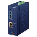 Conversor de Medios Industrial Administrado 2 Puertos 10G SFP+ + 1 Puerto 10GBASE-T 802.3bt PoE++