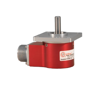 Optical Rotary Encoder, Mounting Size 25 Flange, Housing Axial Exit 10 Pin, Shaft 0.375", Resolution 2500