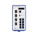 Managed Industrial Switch for DIN Rail, fanless design Fast Ethernet, Gigabit uplink type, 12 ports in total