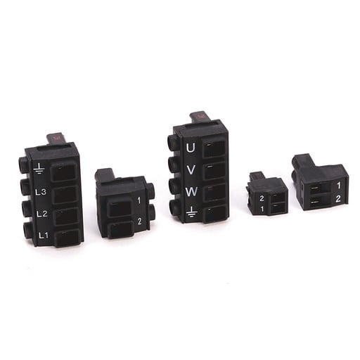 Replacement IDP, RC, CP, MP, and BC connectors for Frame 1 or 2 servo drives