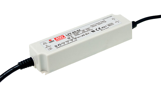 Driver LED plástico voltaje PFC IP67 60W LPF-60