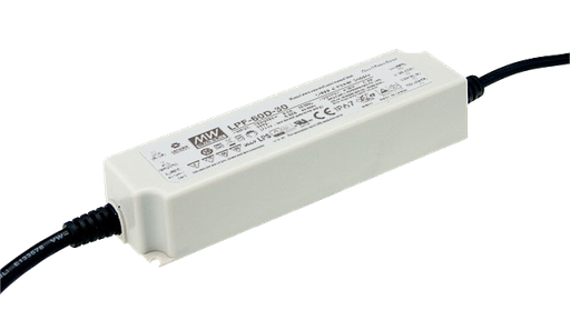 Driver LED plástico corriente PFC IP67 60W LPF-60D