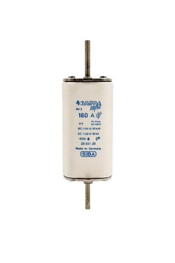Fusible SIBA NH1; 1000VDC max.; curva gPv (uso fotovoltáico)