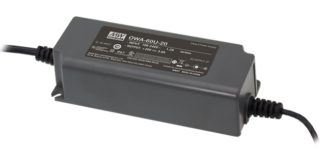 Adaptador AC-DC a prueba de humedad enchufe Europa-USA 60W OWA-60