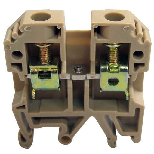 Bornera riel din 6mm² 44A con tornillo de fijación Serie M