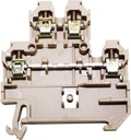 Bornera riel din 4mm² doble nivel  34A con tornillo de fijación Serie M
