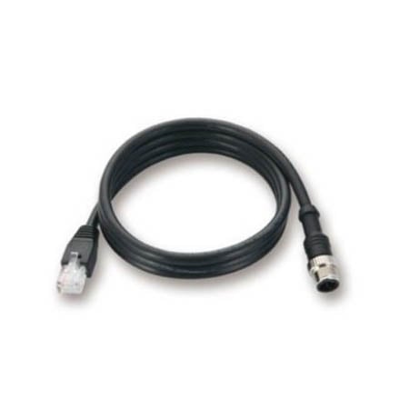 4-Pin D-Coding M12 Male to RJ-45 Ethernet Cable, 1.2 Meters