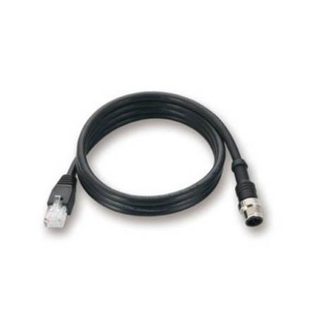 4-Pin D-Coding M12 Male to RJ-45 Ethernet Cable, 1.2 Meters