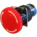 Botón de emergencia tipo hongo plástico SPDT 16mm Serie P16