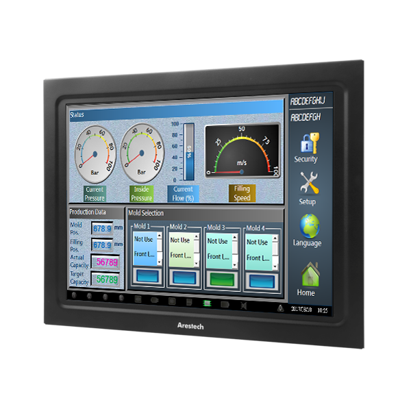 Monitor Táctil Industrial capacitivo PCAP 4:3 XGA de 12,1”