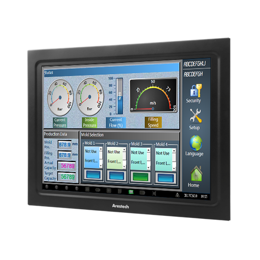 Monitor Táctil Industrial capacitivo PCAP 4:3 XGA de 12,1”