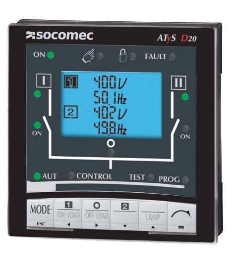 Display externo de control y visualización ATyS D20 Socomec