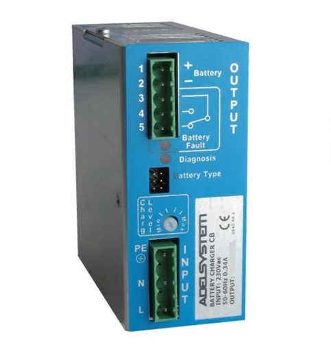 CB363A Cargador de Batería 36V 3A DIN Rail ADEL System