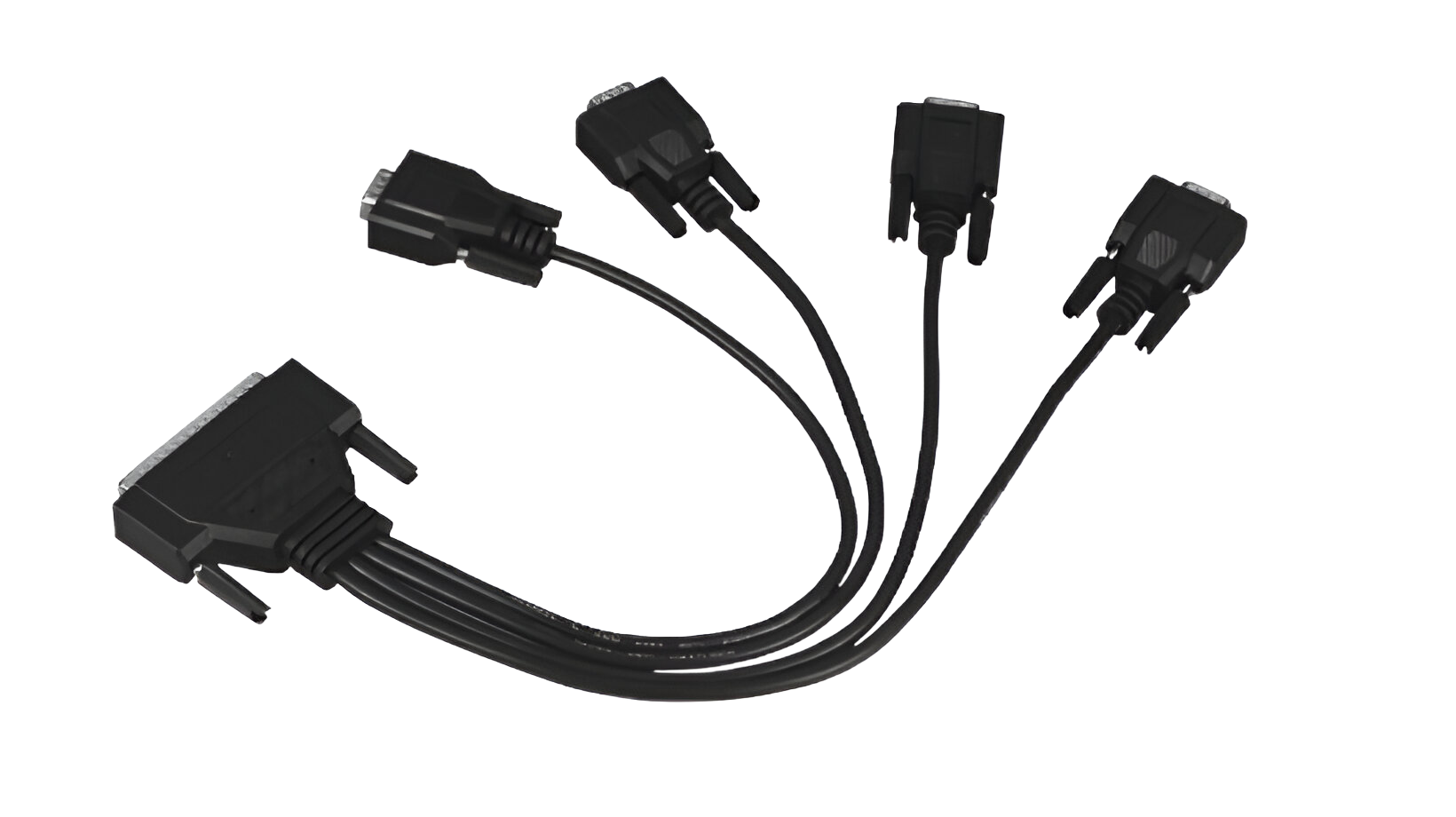30cm Male DB-37 to 4x Male DB9 Cable