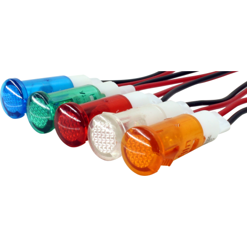 Indicador luz piloto 10mm plástico con cable 20cm serie IL10