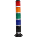 Torre 60mm señalizador base negra hasta 4 lentes, luz pulsante o continua, sonoro serie TPWS