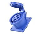 Tomacorriente para panel 16A 3P+E-9H - Azul - IP44