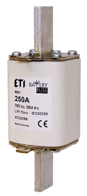 Fusible para baterias ETI NH1 gBat 250A 700V DC