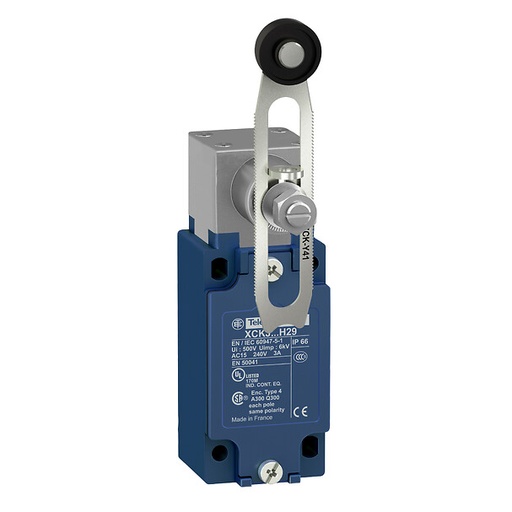 Limit switch XCKJ - th.plastic roller lever var. length