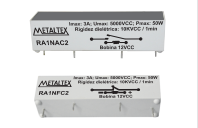 Relé Reed Alta Tensión, 1 contacto NA, bobina 12VCC, 24VCC capacidad 3A, potencia 50W, tensión conmutación 5.000VCC, rigidez dieléctrica 10KVCC