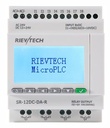 PLC compacto SR-12DC-DA-R, 8 Entradas (4 Análogas 0-10V), 4 Salidas Relé, Alimentación DC12-24V/AC24V, Rievtech