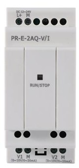 Módulo de Expansión PR-E-2AQ-V/I, 2 Salidas Análogas 0-10V o 0-20mA, Alimentación DC12-24V, Rievtech
