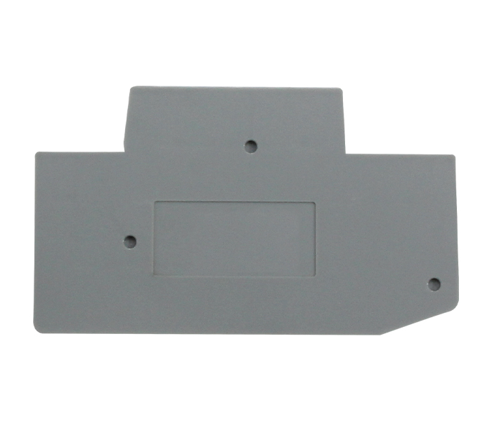Tapa para bornera riel DIN 2.5mm² doble nivel de 2X2 vías - gris