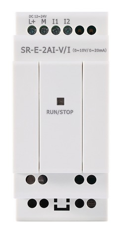 Módulo Expansión SR, 2 Entradas Analógicas 0–10 V / 0–20 mA, 12–24 VDC