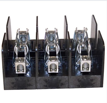 Bloque portafusible 3 polos 60A max., 600V AC, UL Clase H y K