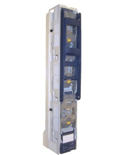 Base portafusible vertical desconectable en carga, 3 polos, BTVC-DT NH00 160A terminal V