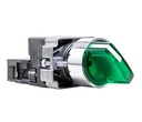 Selector iluminado, 2 posiciones fijas 90°, 24 VCA/VCC, verde, 1NA