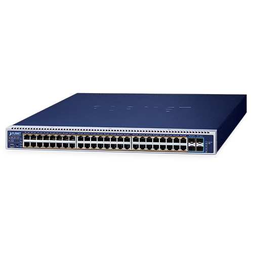 Switch L3 PLANET GS-6322-48UP4X 48 Puertos PoE++ 10/100/1000T + 4 Puertos 10G SFP+ con fuentes modulares