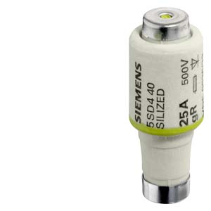 Fusible Diazed Siemens SILIZED 500V para protección de semiconductores, aR,  tamaño DIII, E33, 50A