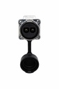 Conector Circular Serie LP-28 Macho 2 Pines Panel Metal (Bloqueo) CNLINKO