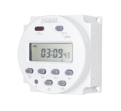 Programador Horario Digital Diario y Semanal 220V AC 16A Metaltex TM-PA4