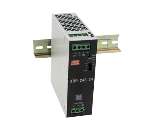 Fuente de riel DIN MEAN WELL XDR-240 de 240W