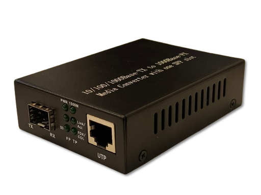 Convertidor de Medios Fibra Óptica GM-805A 10/100/1000Mbps con Slot SFP