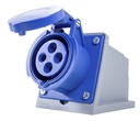 Enchufe Industrial de Sobreponer 16A 220-240V 3P+E IP44 Metaltex TL3S16442