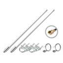 Kit Antena Fibra de Vidrio LoRaWAN 5.8 dBi 433 MHz Bundle 1 con Accesorios de Montaje