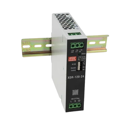 Fuente de riel DIN MEAN WELL XDR-120 de 120W