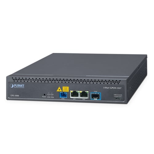 PLANET GPL-1000 - OLT GPON 1 Puerto con 2x Gigabit + 1x 10G SFP+ y Fuente Redundante AC/DC