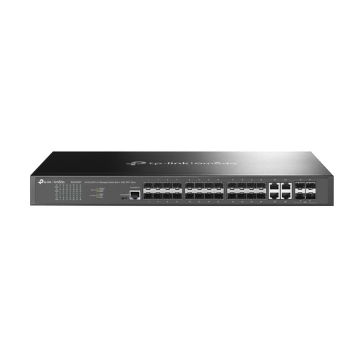 TP-LINK Switch administrado JetStream 24 pto SFP L2+ con 4 ranuras 10GE SFP+