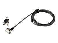 StarTech.com Cable de 2m Universal de Seguridad para Ordenadores Portátiles - para K-Slot - Ranura Nano - Cuneiforme (Wedge) - con Llave - Cable Antirrobo de Acero con Llave